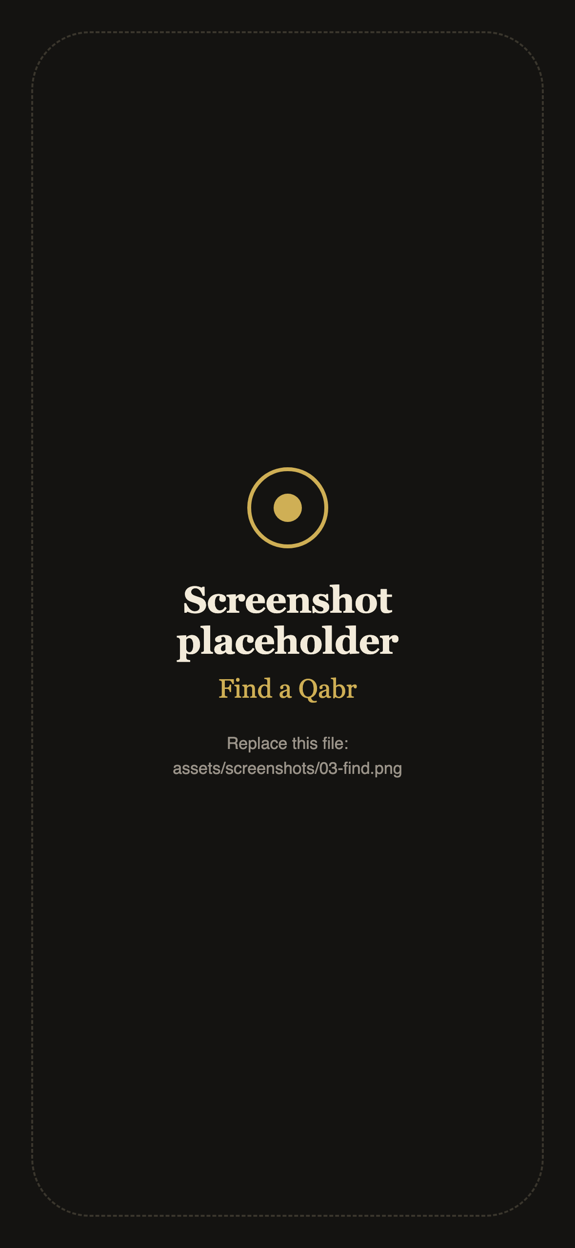 Placeholder for a screenshot of Find a Qabr